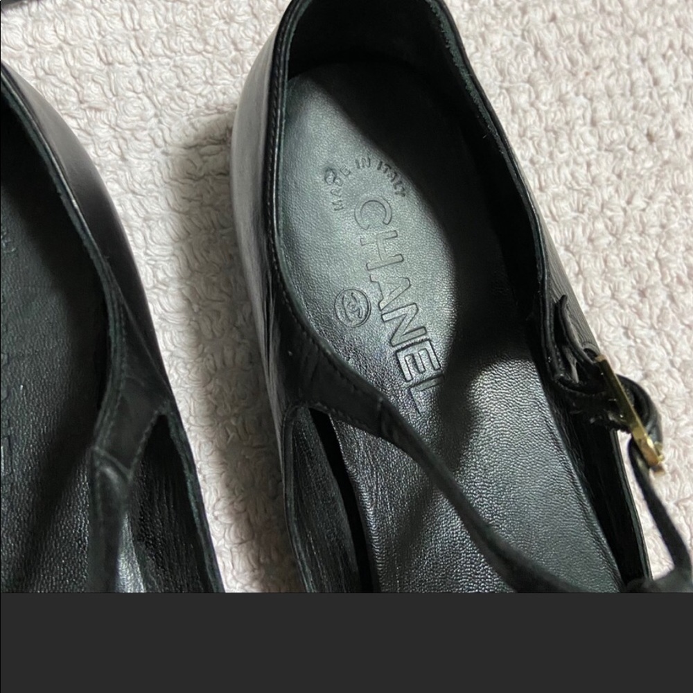 Rare Chanel lucky charms Ballerinas / Mary Jane’s in black - Picture 4 of 10